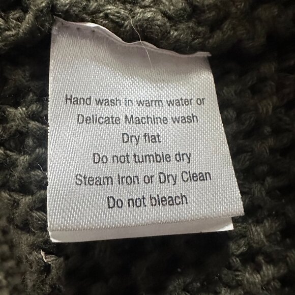 Carbon 2 Cobalt Sweater Men L‎ 1/4 Zip Thick Military Green Pullover Fisherman - Picture 5 of 5